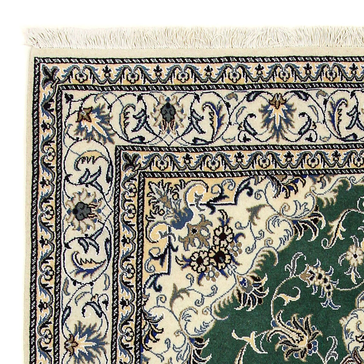 Perzisch tapijt - Nain - 237 x 168 cm - donkergroen