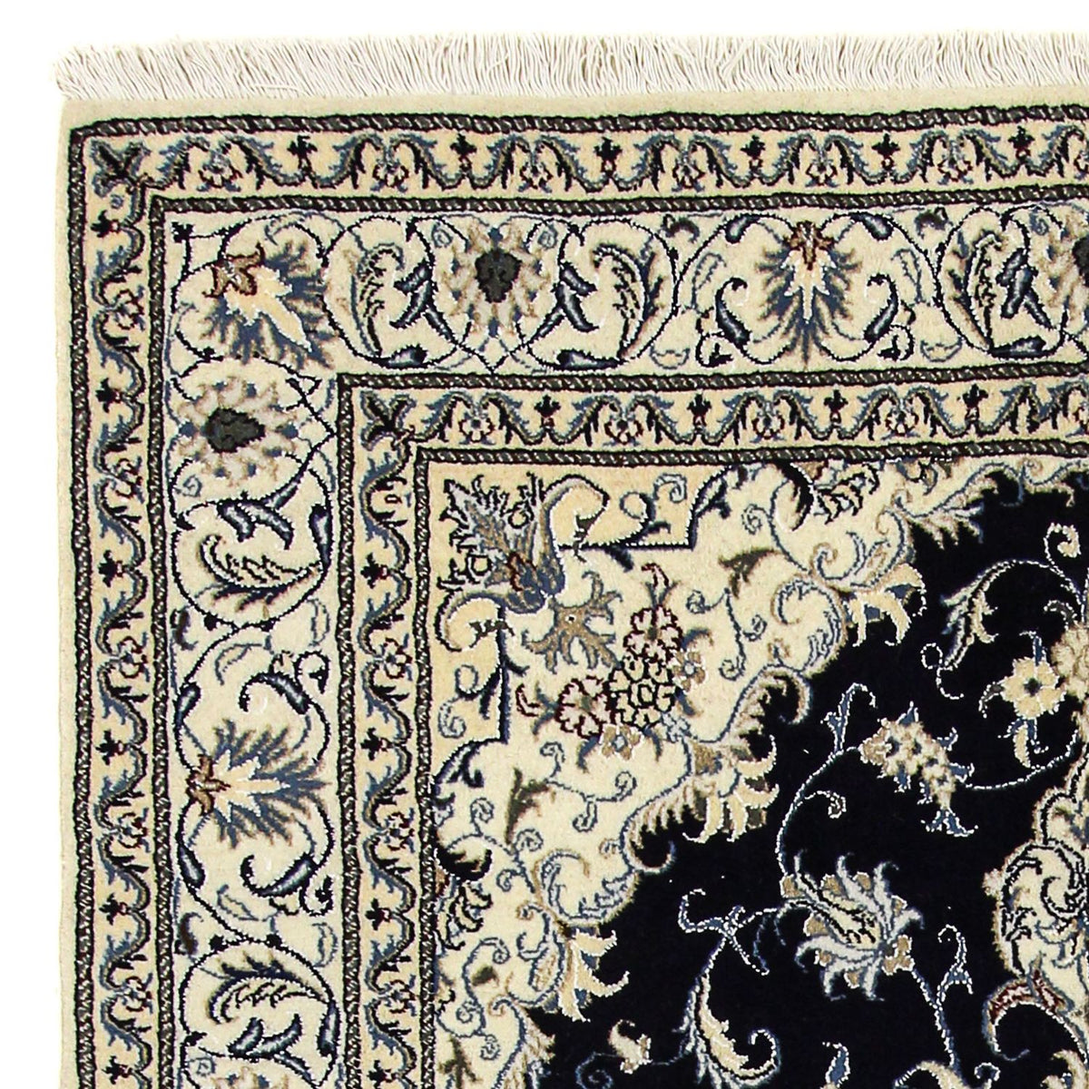 Perzisch tapijt - Nain - 242 x 166 cm - donkerblauw