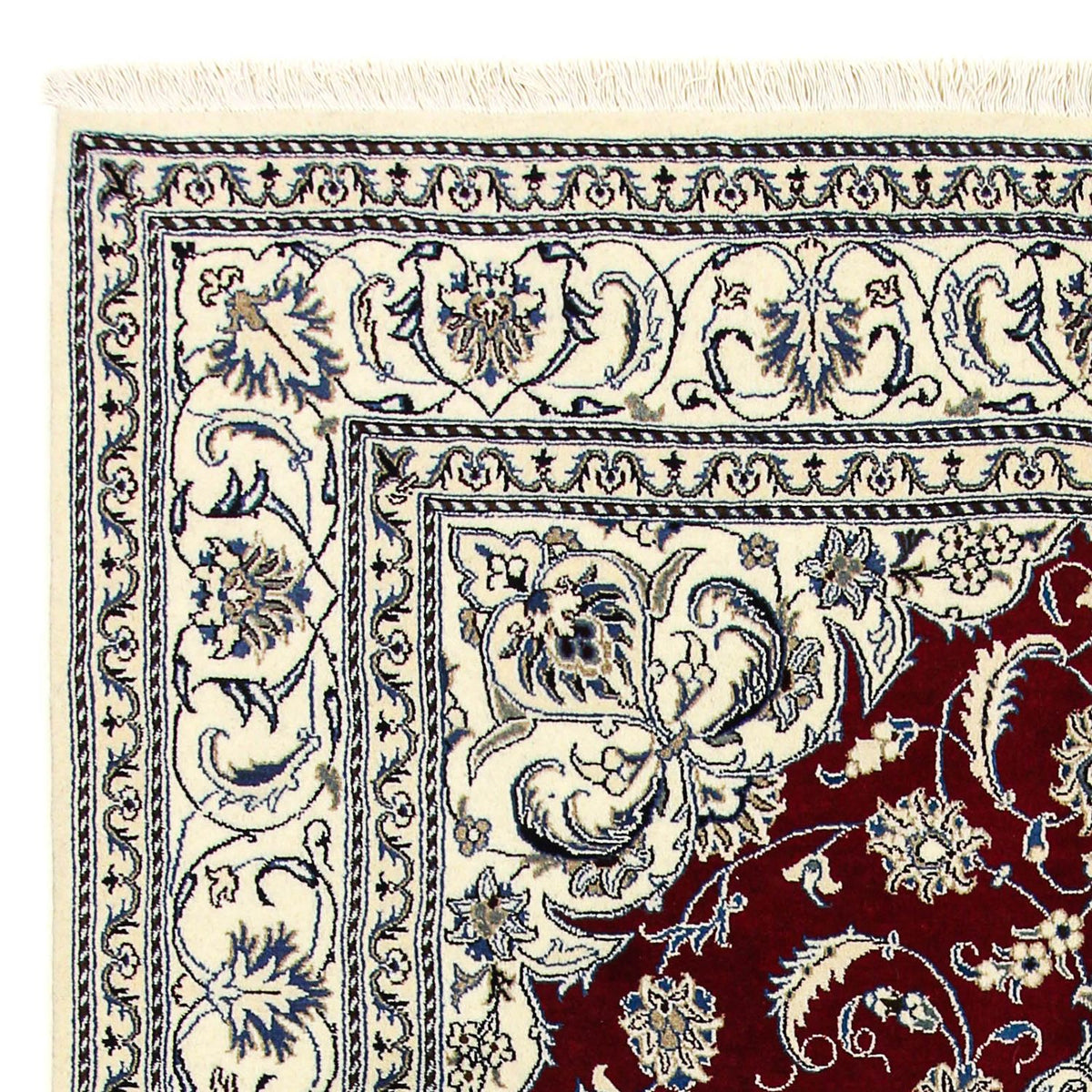 Perzisch tapijt - Nain - 297 x 200 cm - donkerrood