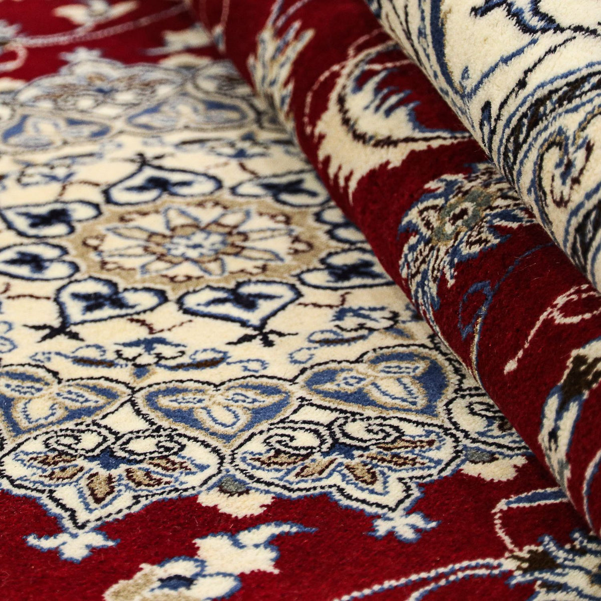 Perzisch tapijt - Nain - 297 x 200 cm - donkerrood