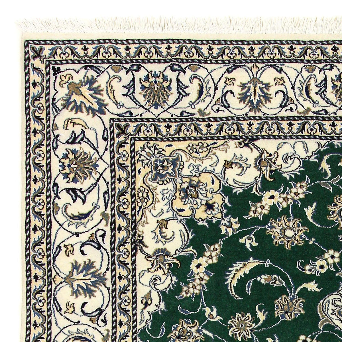 Perzisch tapijt - Nain - 286 x 200 cm - donkergroen