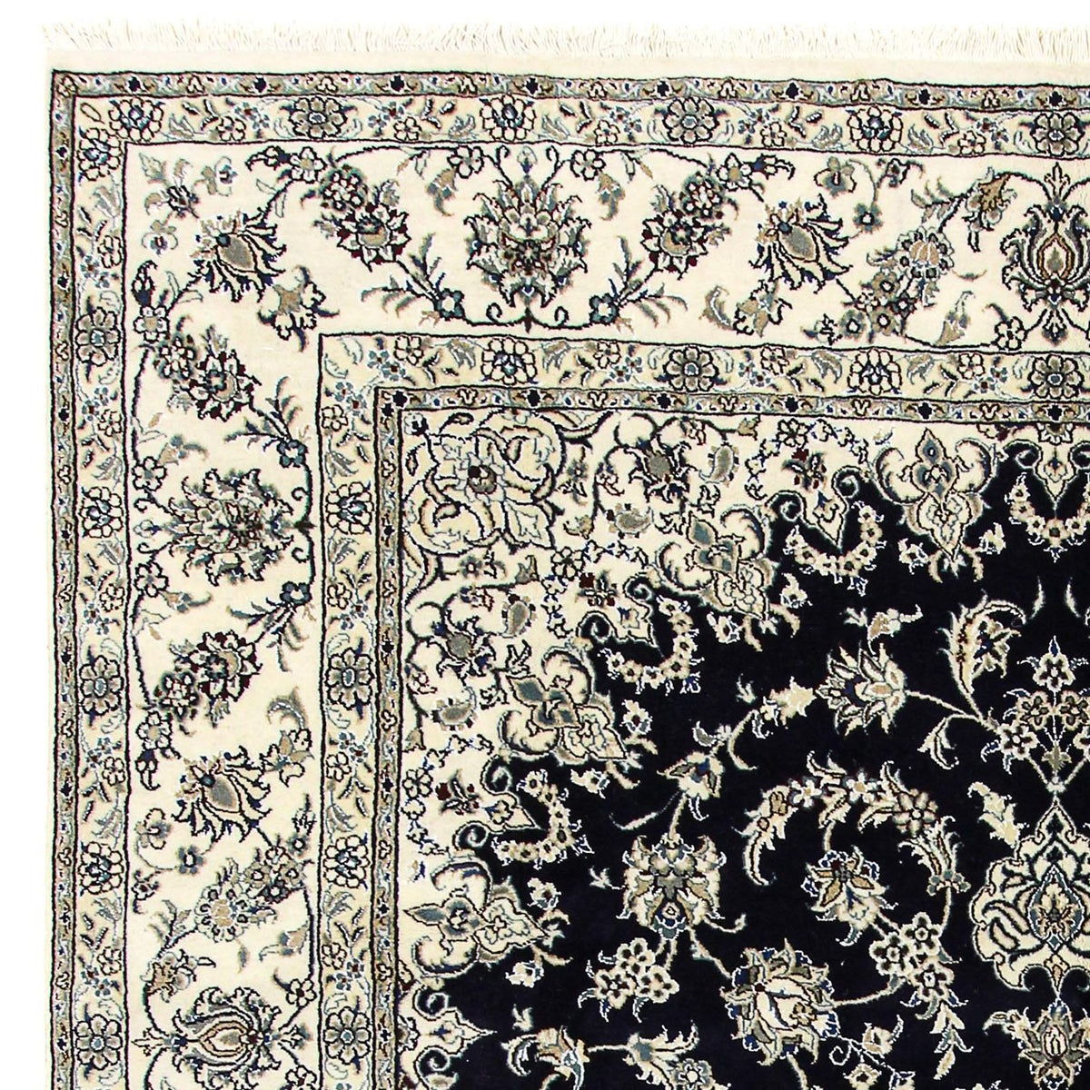 Perzisch tapijt - Nain - 343 x 251 cm - donkerblauw