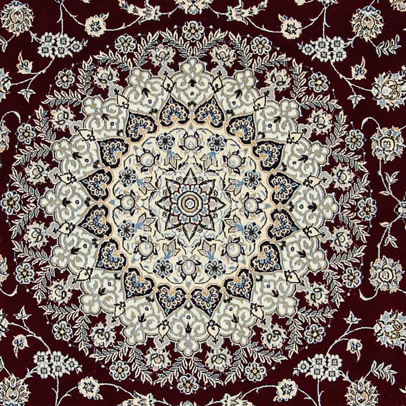 Perzisch tapijt - Nain - Premium vierkant  - 207 x 206 cm - donkerrood