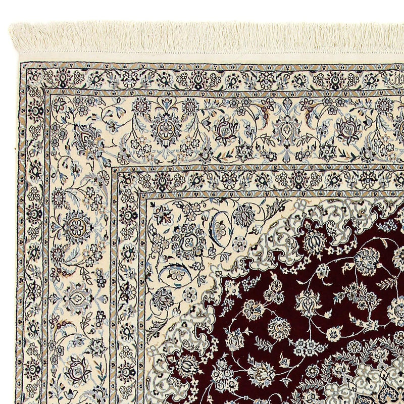 Perzisch tapijt - Nain - Premium vierkant  - 207 x 206 cm - donkerrood