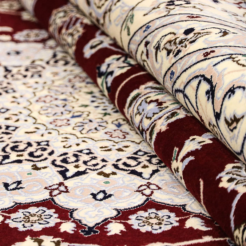 Perzisch tapijt - Nain - Premium - 298 x 201 cm - donkerrood