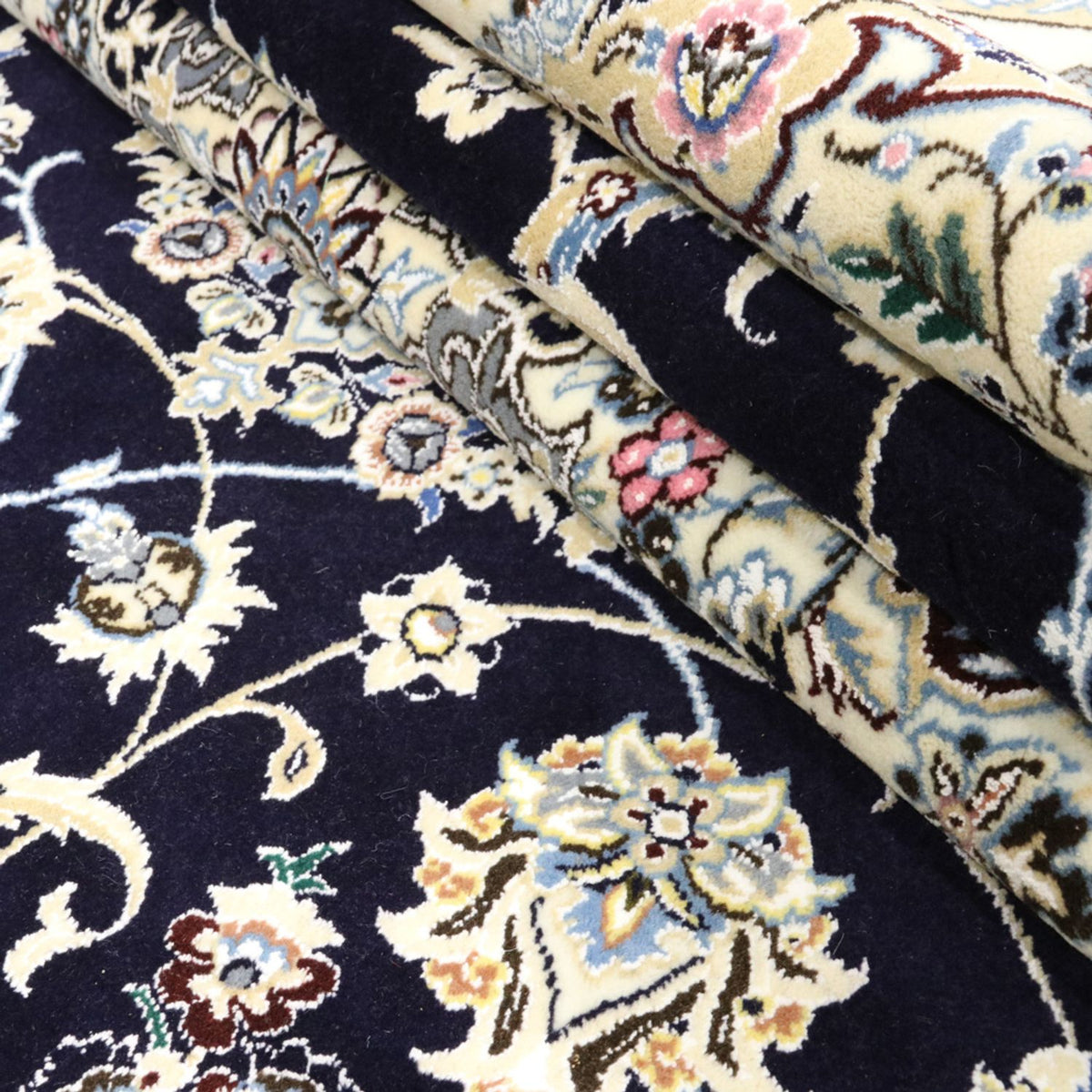 Perzisch tapijt - Nain - Koninklijk - 309 x 205 cm - donkerblauw