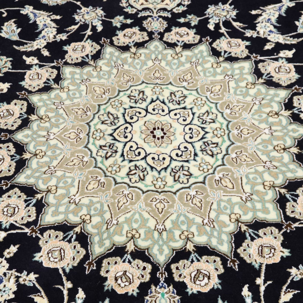 Perzisch tapijt - Nain - Koninklijk - 345 x 246 cm - donkerblauw