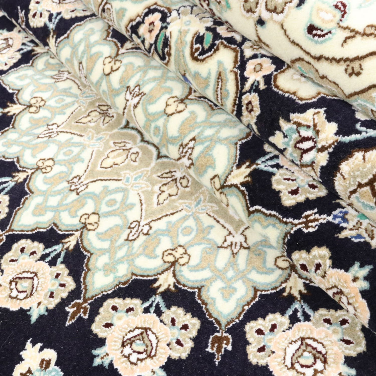 Perzisch tapijt - Nain - Koninklijk - 345 x 246 cm - donkerblauw