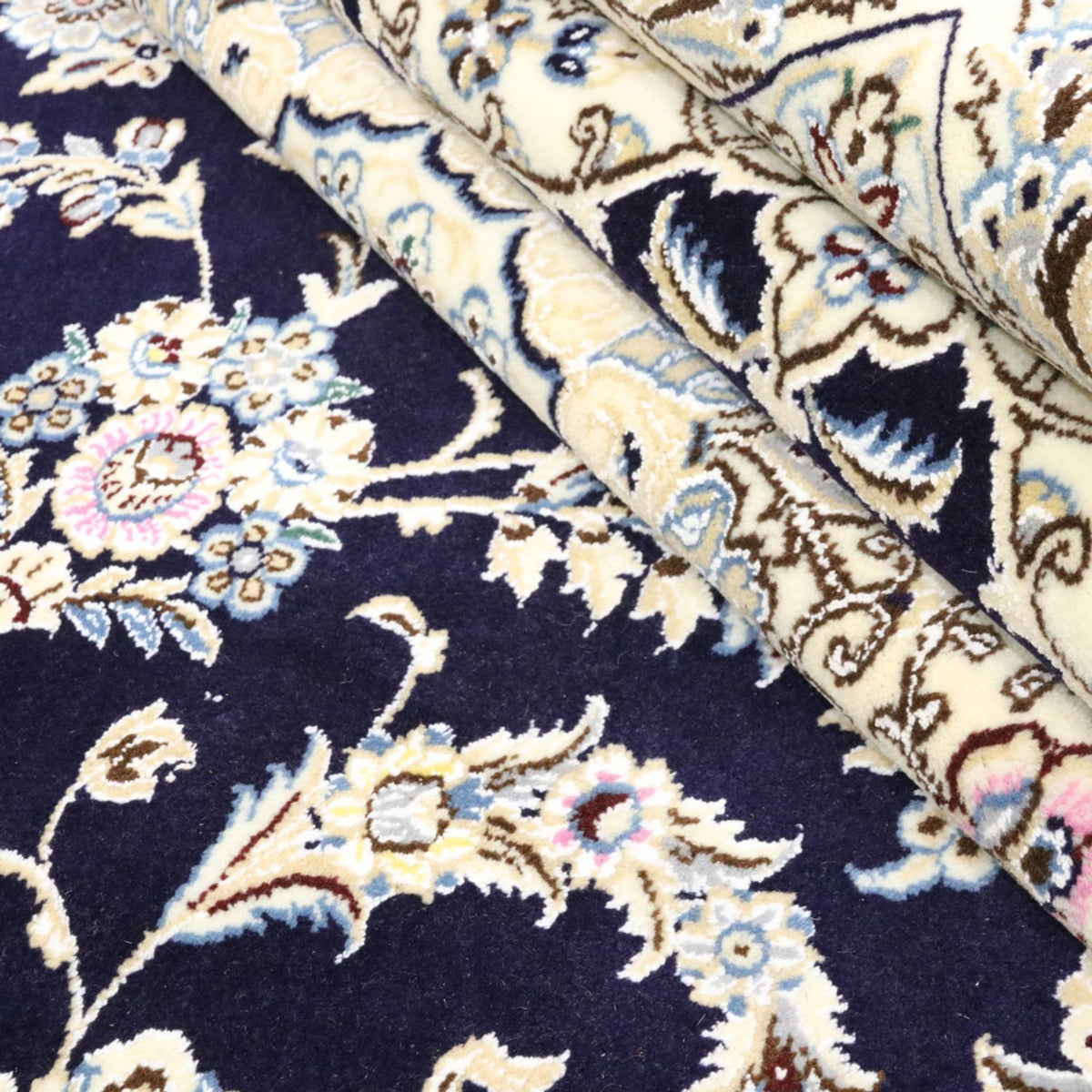 Perzisch tapijt - Nain - Koninklijk - 304 x 250 cm - donkerblauw