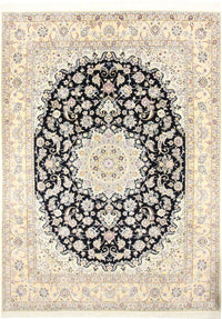 Perzisch tapijt - Nain - Koninklijk - 350 x 254 cm - donkerblauw