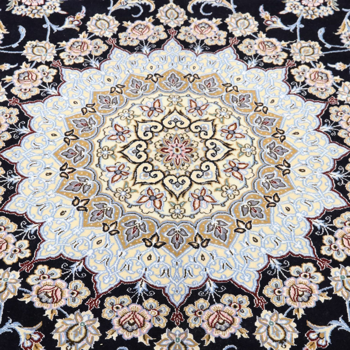 Perzisch tapijt - Nain - Koninklijk - 356 x 248 cm - donkerblauw