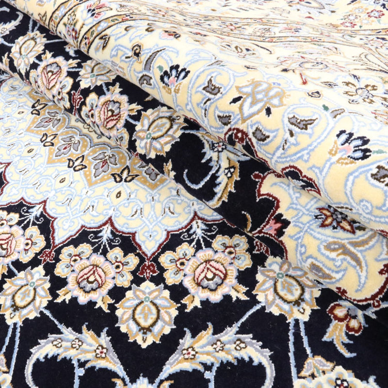 Perzisch tapijt - Nain - Koninklijk - 356 x 248 cm - donkerblauw