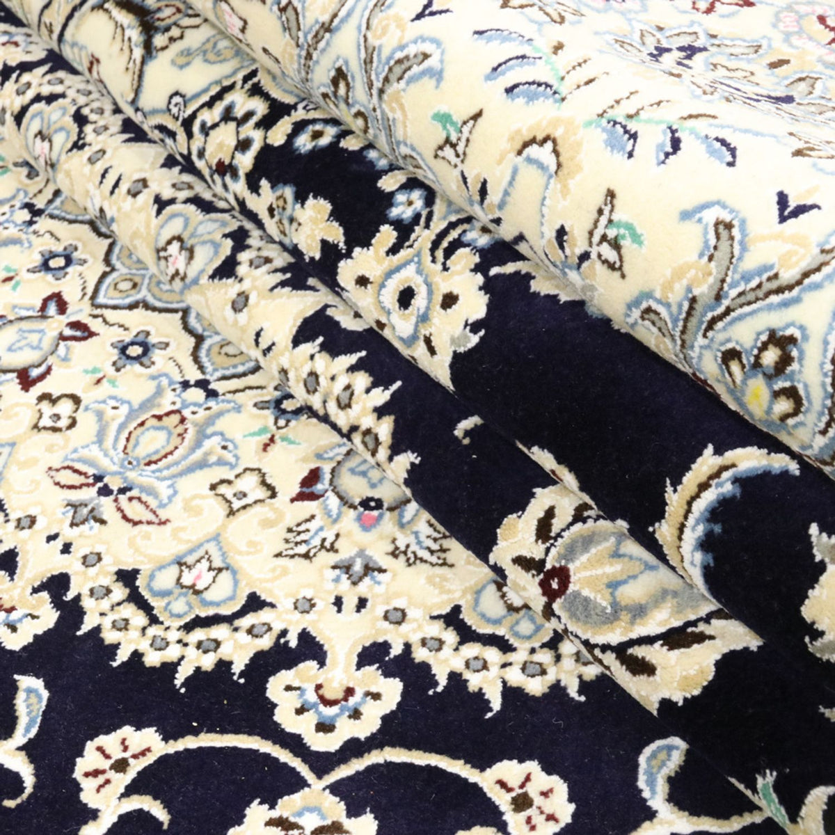 Perzisch tapijt - Nain - Koninklijk - 360 x 248 cm - donkerblauw