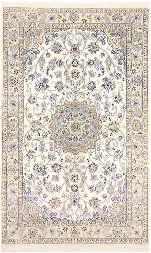 Perzisch tapijt - Nain - Koninklijk - 211 x 133 cm - beige