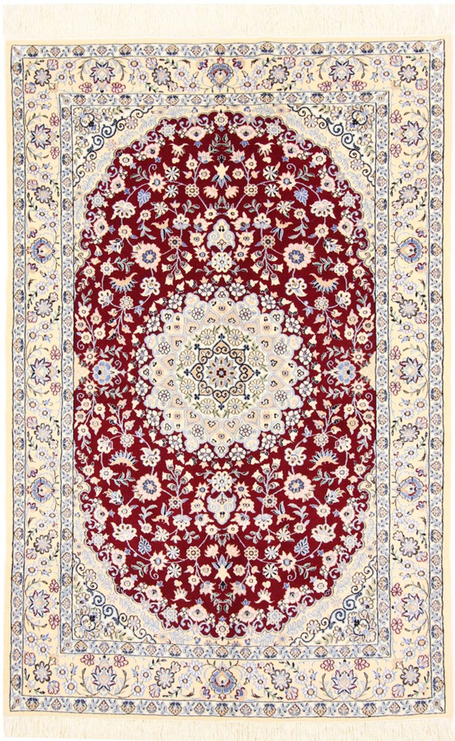Perzisch tapijt - Nain - Koninklijk - 200 x 132 cm - rood
