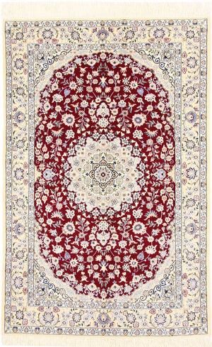 Perzisch tapijt - Nain - Koninklijk - 200 x 132 cm - rood
