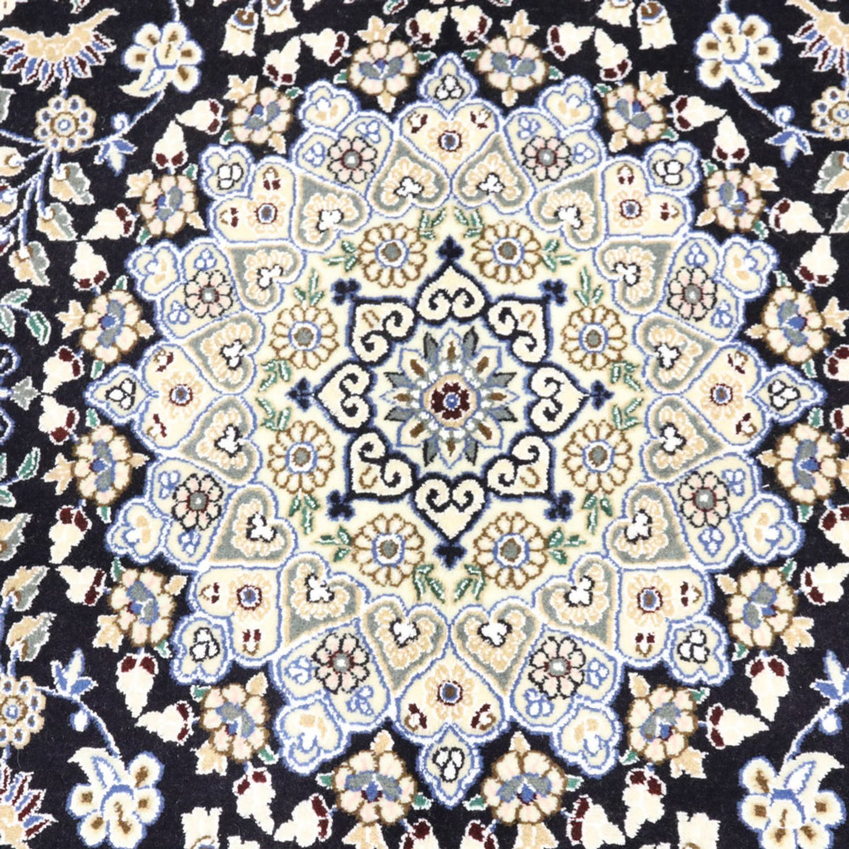 Perzisch tapijt - Nain - Koninklijk - 202 x 130 cm - donkerblauw