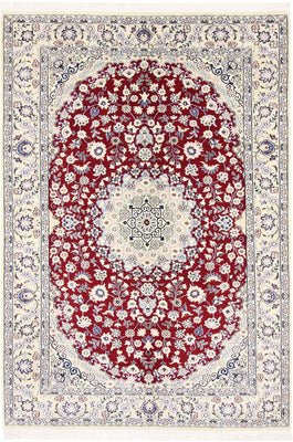 Perzisch tapijt - Nain - Koninklijk - 218 x 156 cm - rood