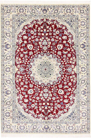 Perzisch tapijt - Nain - Koninklijk - 218 x 156 cm - rood