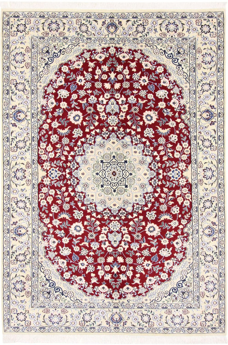 Perzisch tapijt - Nain - Koninklijk - 218 x 156 cm - rood