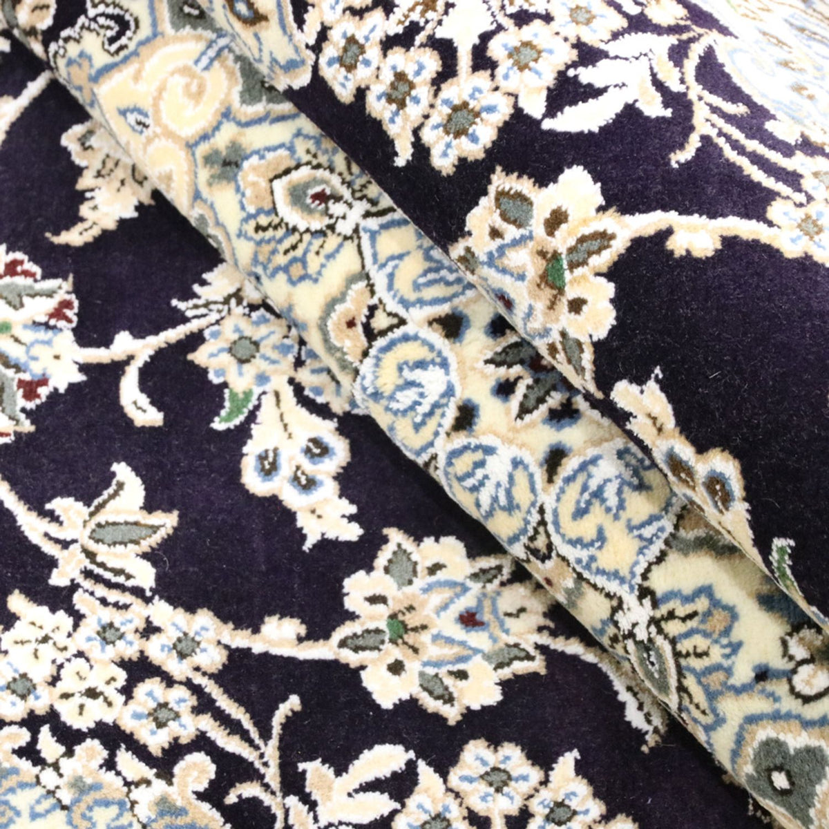 Perzisch tapijt - Nain - Koninklijk - 246 x 154 cm - donkerblauw