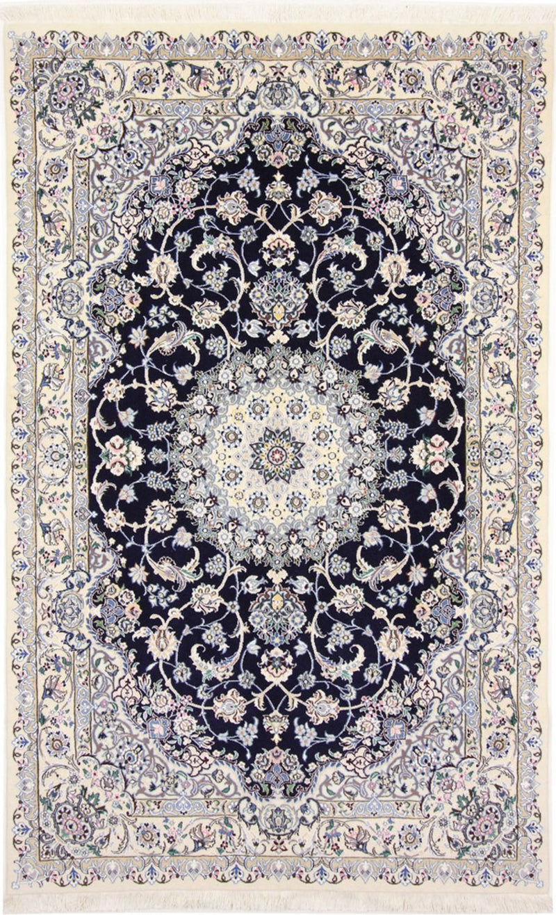 Perzisch tapijt - Nain - Koninklijk - 247 x 156 cm - donkerblauw
