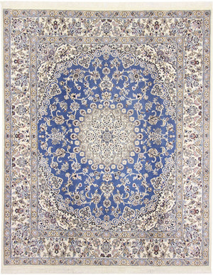Perzisch tapijt - Nain - Koninklijk - 250 x 200 cm - blauw