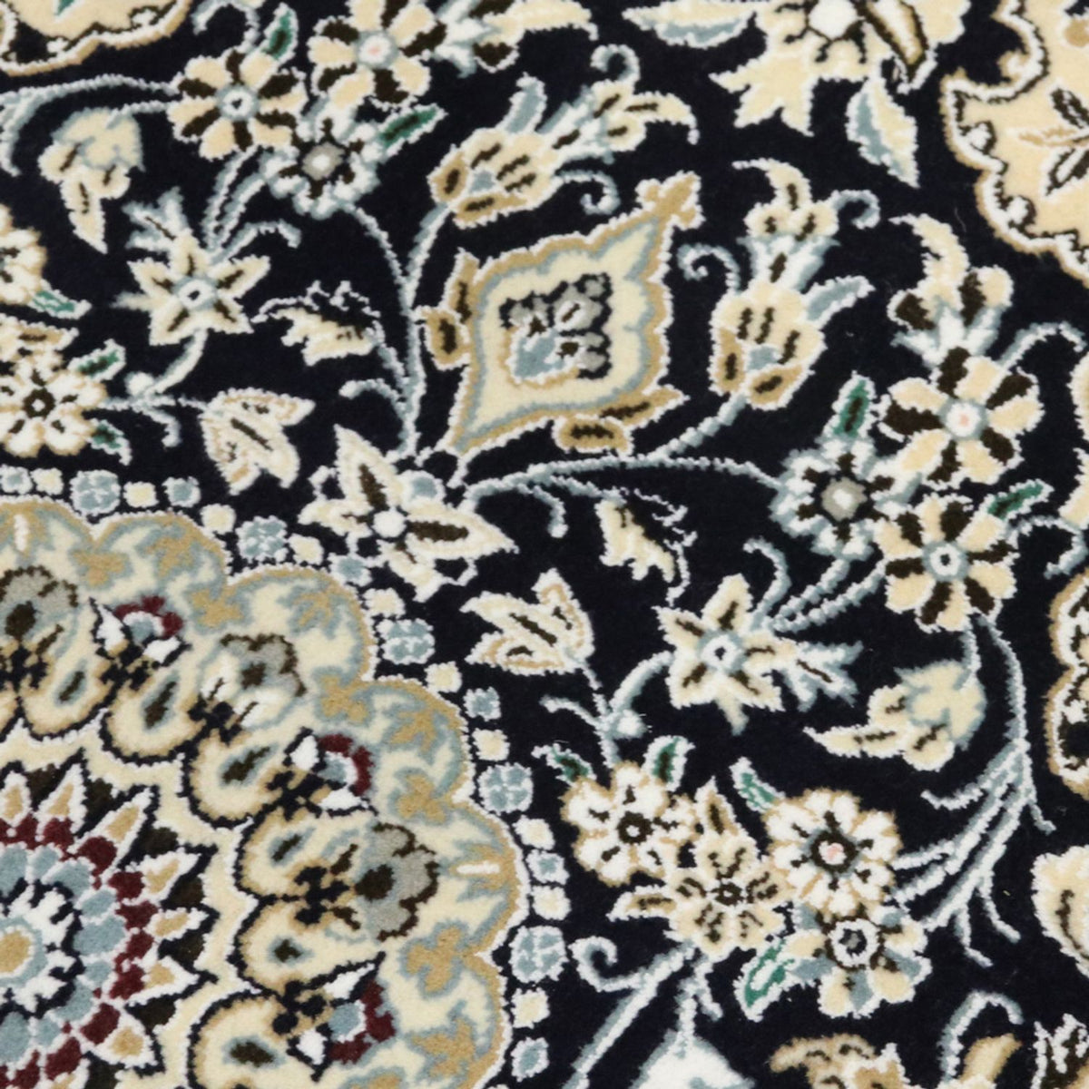 Perzisch tapijt - Nain - Koninklijk - 90 x 60 cm - donkerblauw