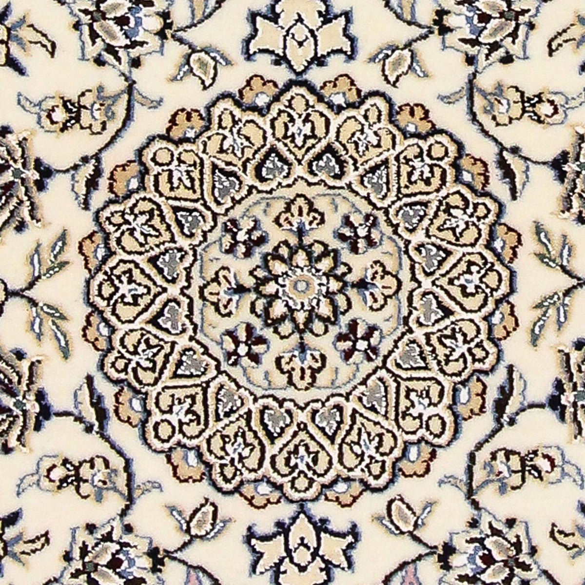 Perzisch tapijt - Nain - Koninklijk - 92 x 64 cm - crème