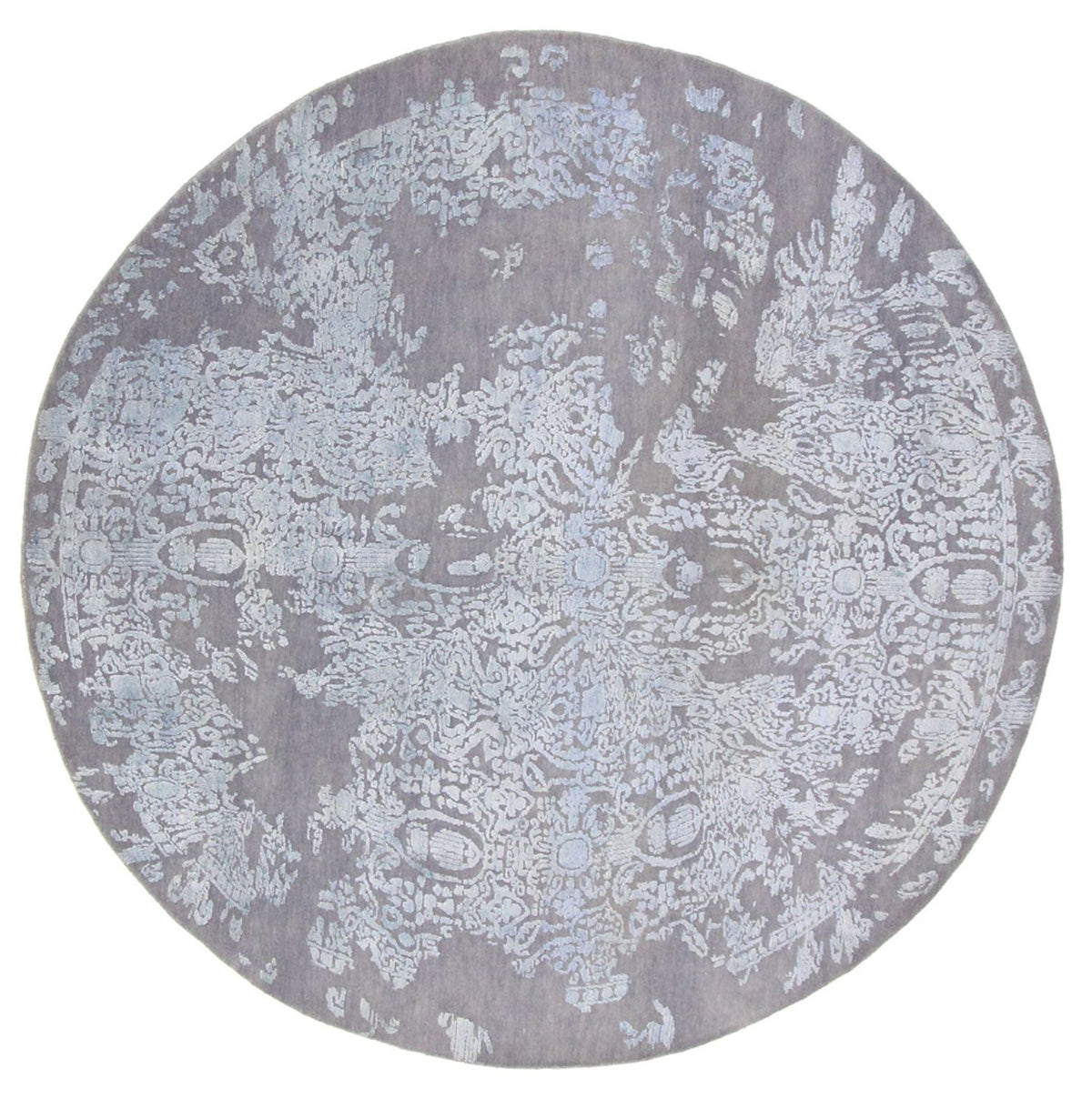 Designer tapijt rond  - 243 x 243 cm - lichtblauw