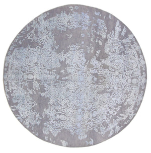 Designer tapijt rond  - 243 x 243 cm - lichtblauw