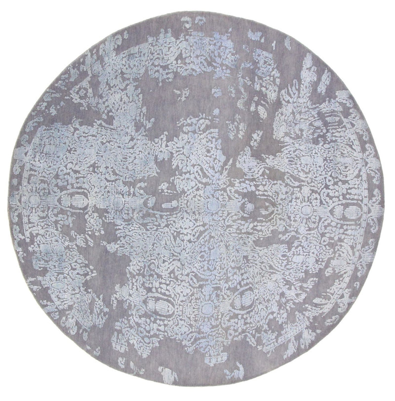 Designer tapijt rond  - 243 x 243 cm - lichtblauw