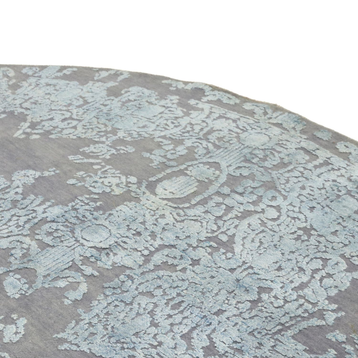 Designer tapijt rond  - 243 x 243 cm - lichtblauw