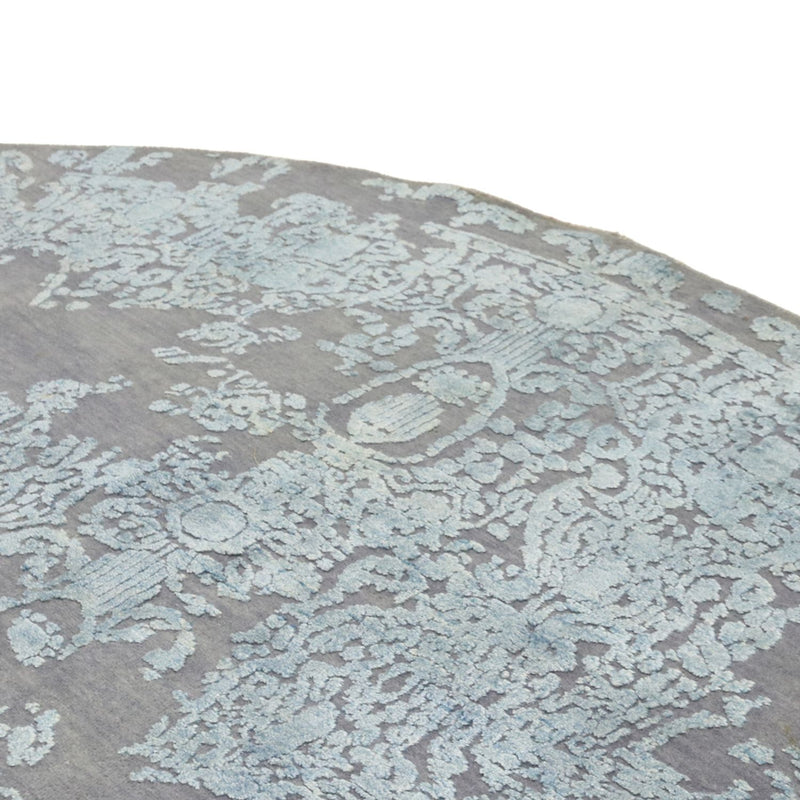 Designer tapijt rond  - 243 x 243 cm - lichtblauw