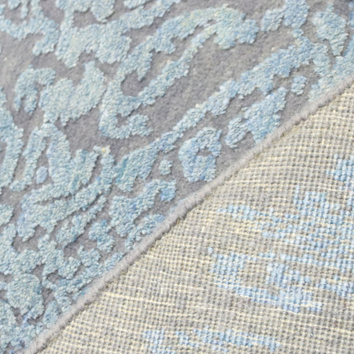 Designer tapijt rond  - 243 x 243 cm - lichtblauw