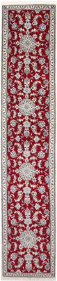 Loper Perzisch tapijt - Nain - 390 x 78 cm - rood