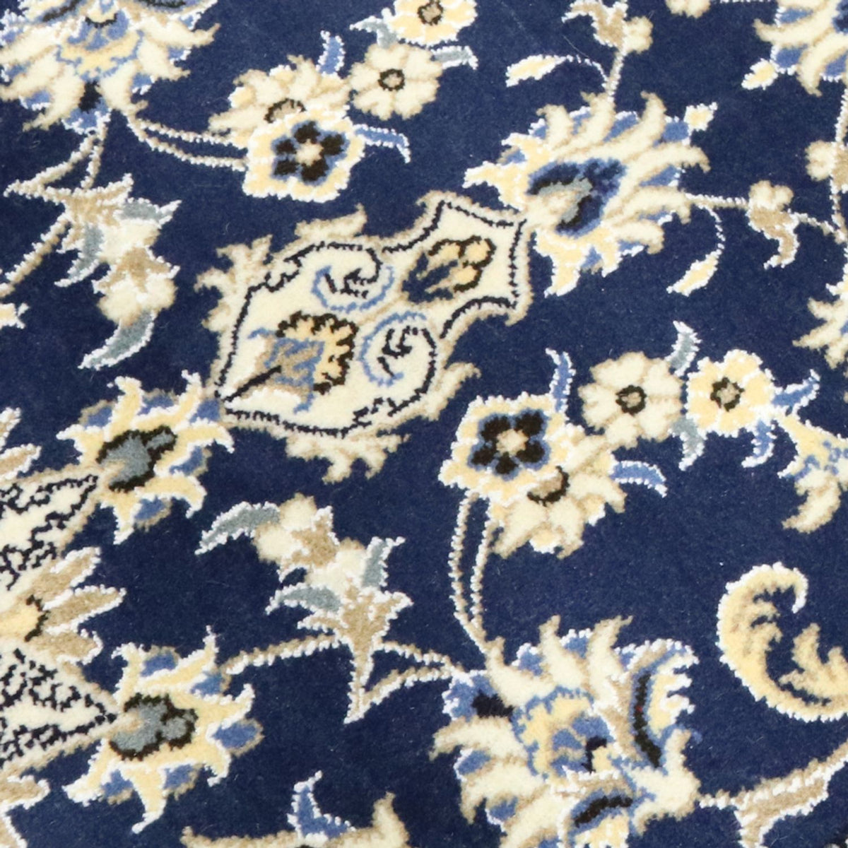 Loper Perzisch tapijt - Nain - 387 x 77 cm - donkerblauw