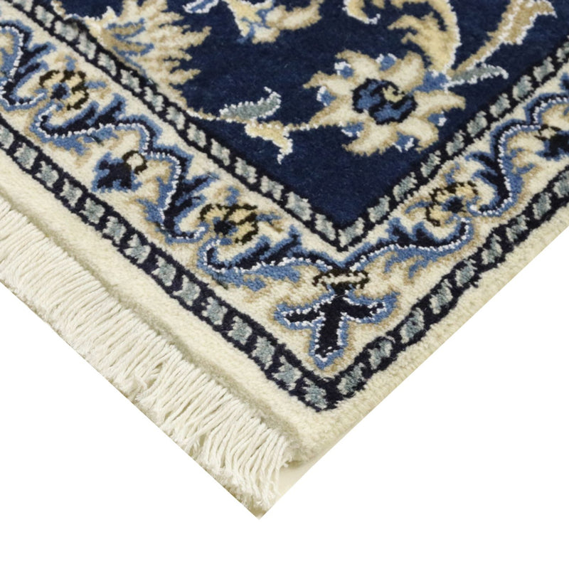 Loper Perzisch tapijt - Nain - 387 x 77 cm - donkerblauw