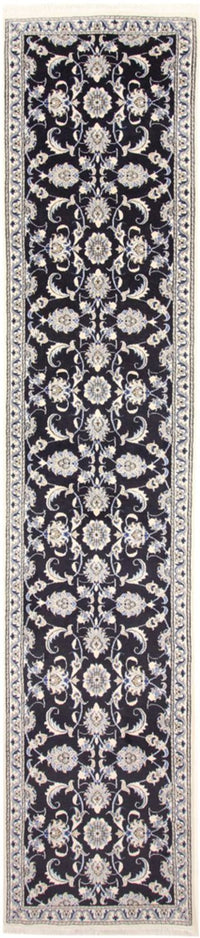 Loper Perzisch tapijt - Nain - 394 x 79 cm - donkerblauw