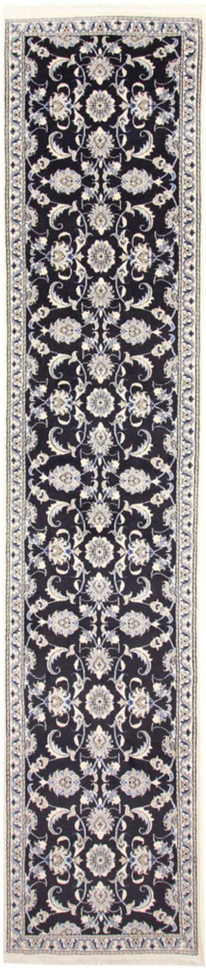 Loper Perzisch tapijt - Nain - 394 x 79 cm - donkerblauw