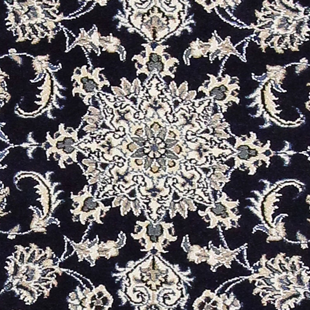 Loper Perzisch tapijt - Nain - 383 x 76 cm - donkerblauw