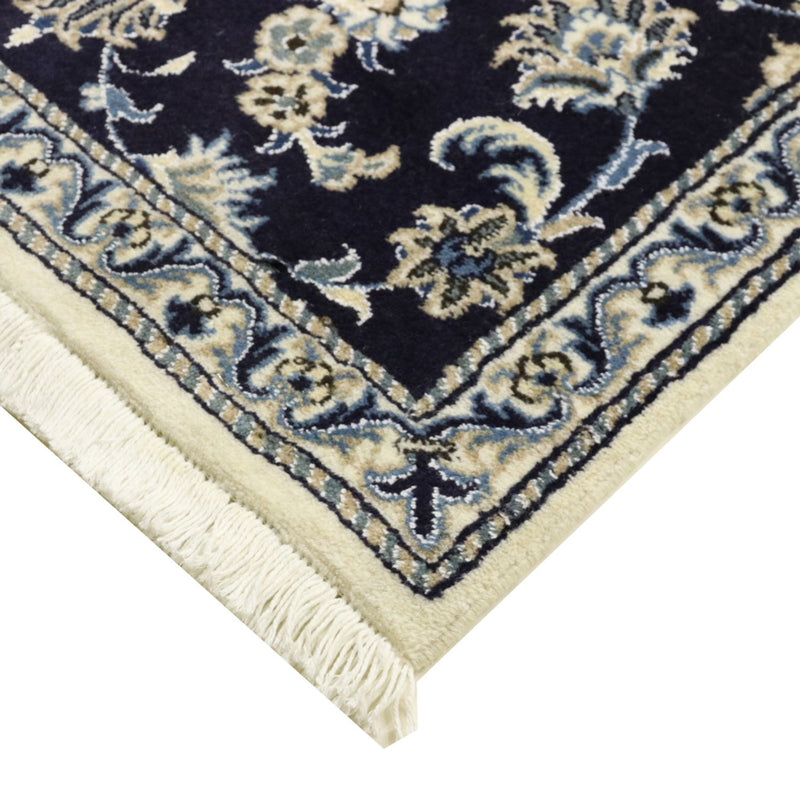 Loper Perzisch tapijt - Nain - 383 x 76 cm - donkerblauw