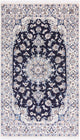 Perserteppich - Nain - 202 x 119 cm - dunkelblau