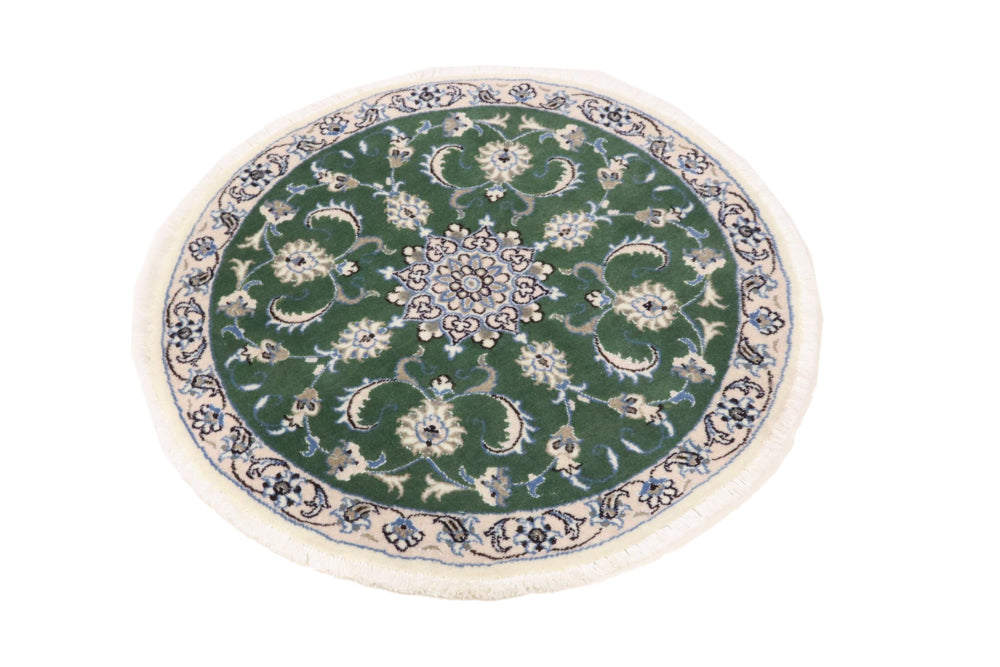 Läufer Perser - Nain - Royal - 100 x 100 cm - grün