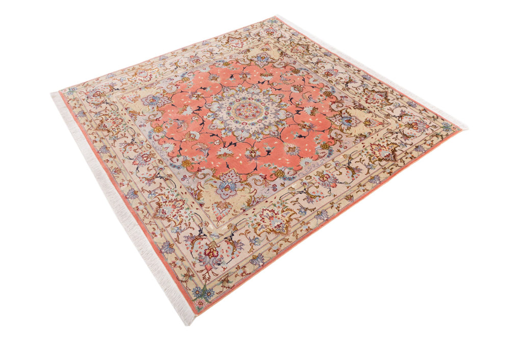 Tabriz - 50 Raj Tapijt 153x153cm - Perzisch tapijt
