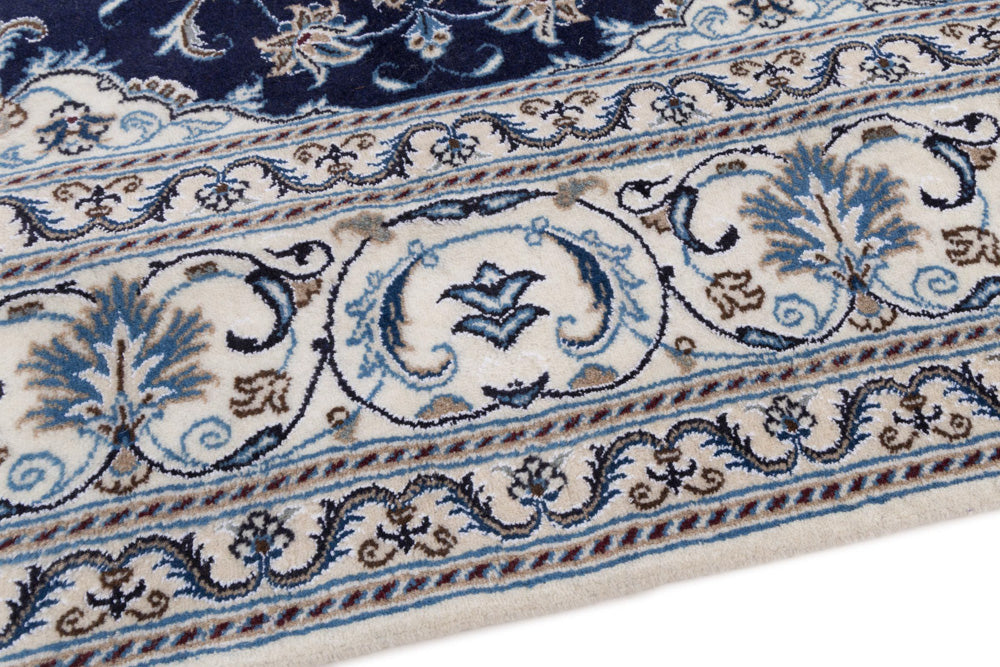 Perserteppich - Nain quadratisch  - 196 x 192 cm - dunkelblau