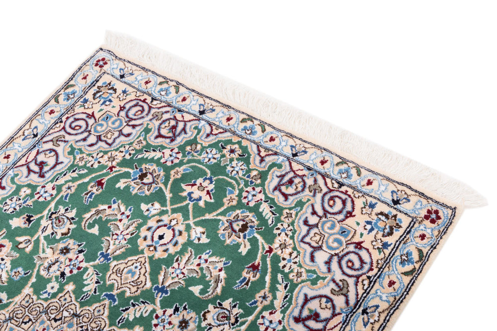 Perserteppich - Nain - 136 x 88 cm - grün