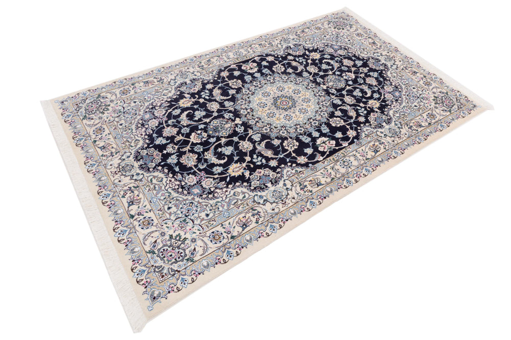 Perserteppich - Nain - 255 x 158 cm - dunkelblau