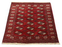 Afghaans tapijt - 152 x 118 cm - donkerrood