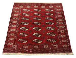 Afghaans tapijt - 152 x 118 cm - donkerrood